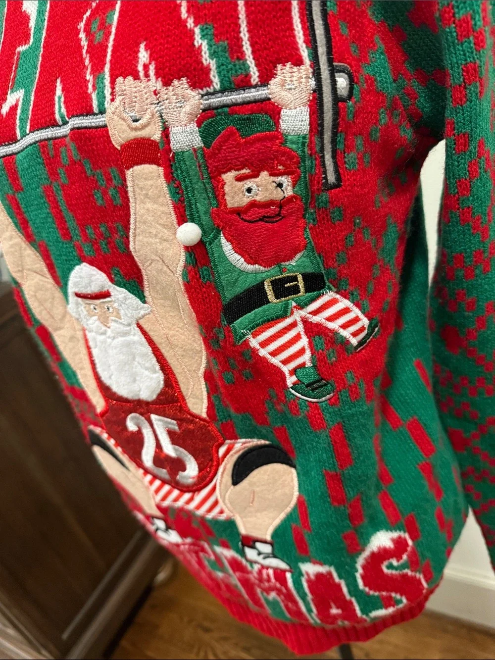 Celebrate Together 'Merry Liftmas' Crewneck Sweater Size Small